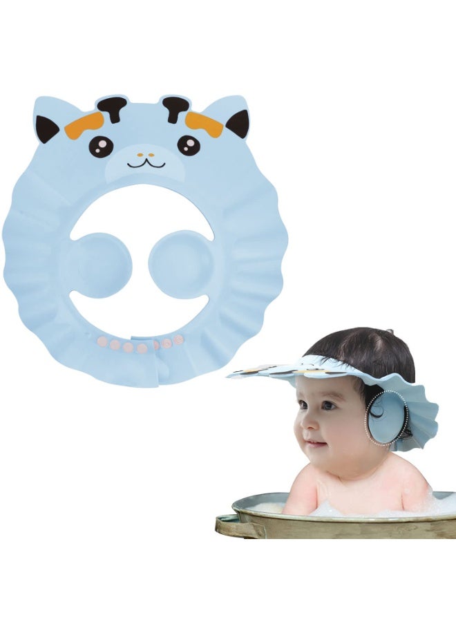 Daytoyz Baby Shower Cap Bathing Protection Adjustable Hair Washing Hat Silicone Bath Head Cap Visor Cap Waterproof Shampoo Cap Soft Bathing Hat for Toddlers Kids Baby 0-6 Years - Image 1